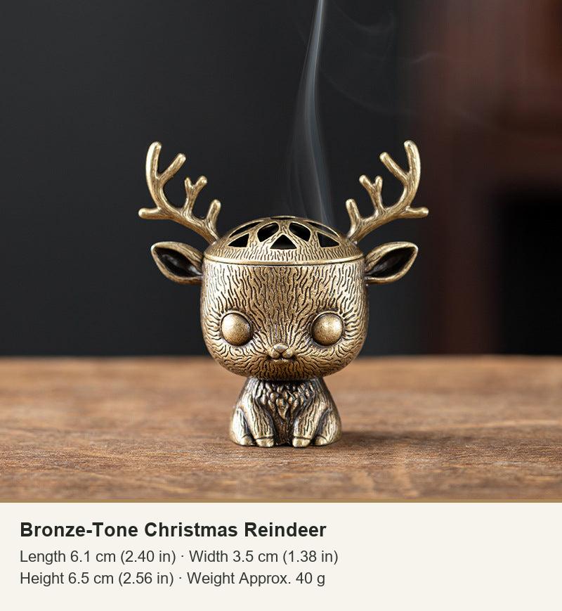 Bronze-Tone Christmas Reindeer