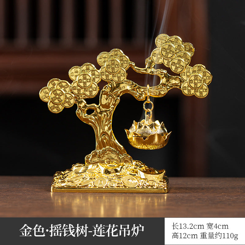 Cross-border hot-selling search banner magic lamp small incense burner wishing magic lamp small auspicious cloud elf aromatherapy burner handicraft ornament