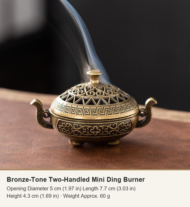 Bronze-Tone Two-Handled Mini Ding Burner
