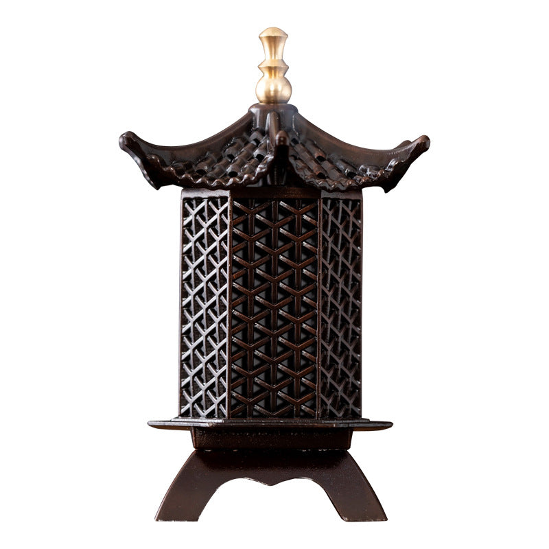 Antique Chinese aromatherapy burner Han and Tang palace lamp burner creative hollow plate incense burner household indoor tea ceremony ornament sandalwood burner