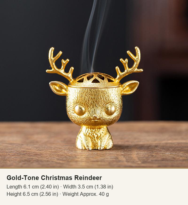 Gold-Tone Christmas Reindeer
