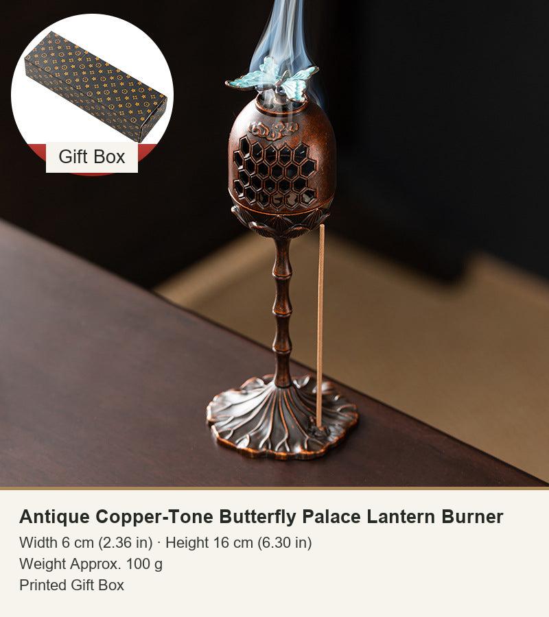 Antique Copper-Tone Butterfly Palace Lantern Burner
