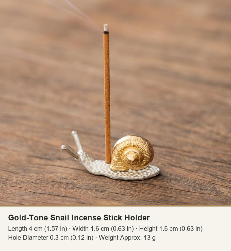 Gold-Tone Snail Incense Stick Holder
