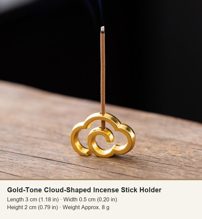 Gold-Tone Cloud-Shaped Incense Stick Holder