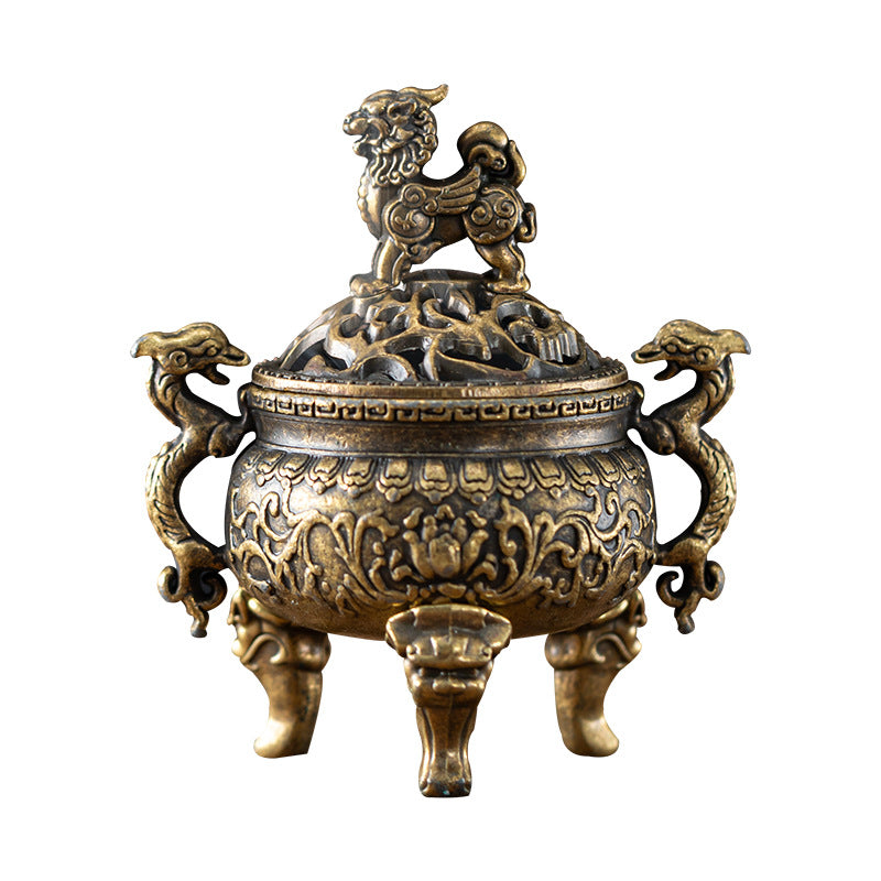 Wholesale Explosive Kirin Incense Burner Small Xiangyun Disk Incense Burner Household Ornament Indoor Creative Small Incense Burner Agarwood Aromatherapy Burner