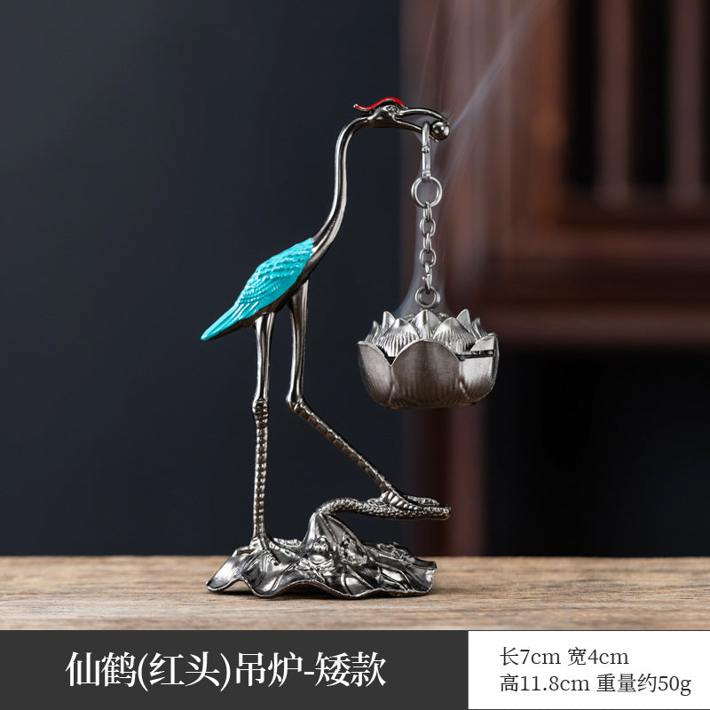 Xiangyun incense burner, hollow lotus burner, mini lotus seed aromatherapy burner, three-legged copper burner, porous Baolian lamp Boshan burner