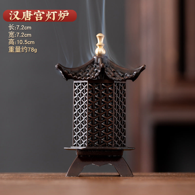 Vertical Baifu furnace is happy with the eyebrows and hollow incense burner office ornament creative alloy incense burner