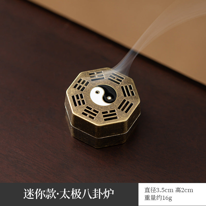 New Phoenix Kirin Three-legged Furnace Tianyuan Ding Furnace Xiaoxiangyun Sticky Powder Sandalwood Aromatherapy Furnace Alloy Incense Furnace Ornament