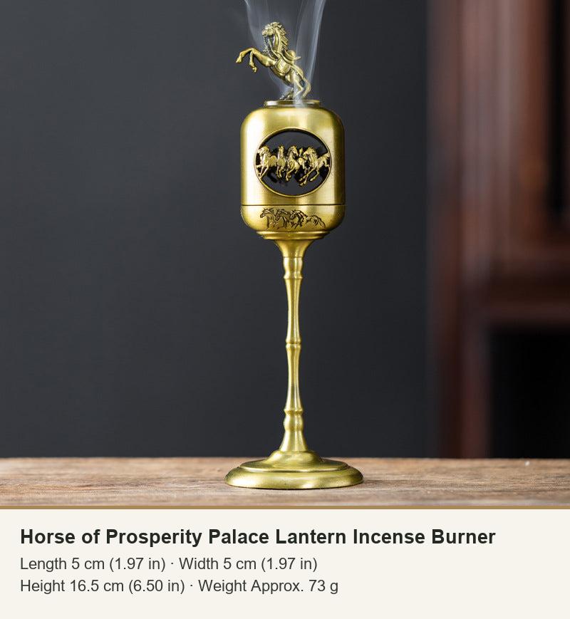Horse of Prosperity Palace Lantern Incense Burner