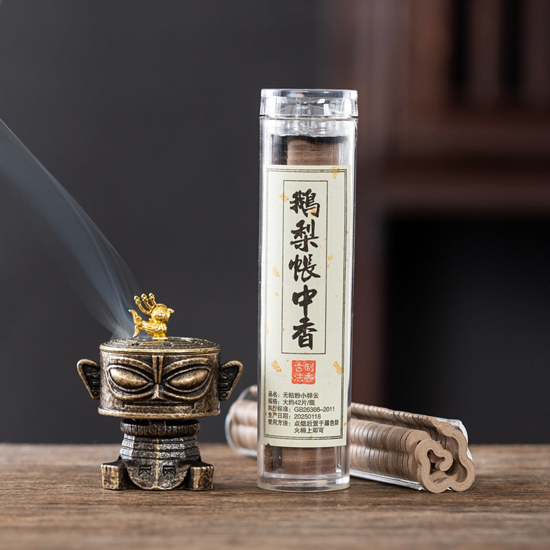 Sanxingdui Creative Indoor Small Xiangyun Disk Incense Burner Lucky Treasure Mini Hollow Aromatherapy Burner Ornament Incense Burner