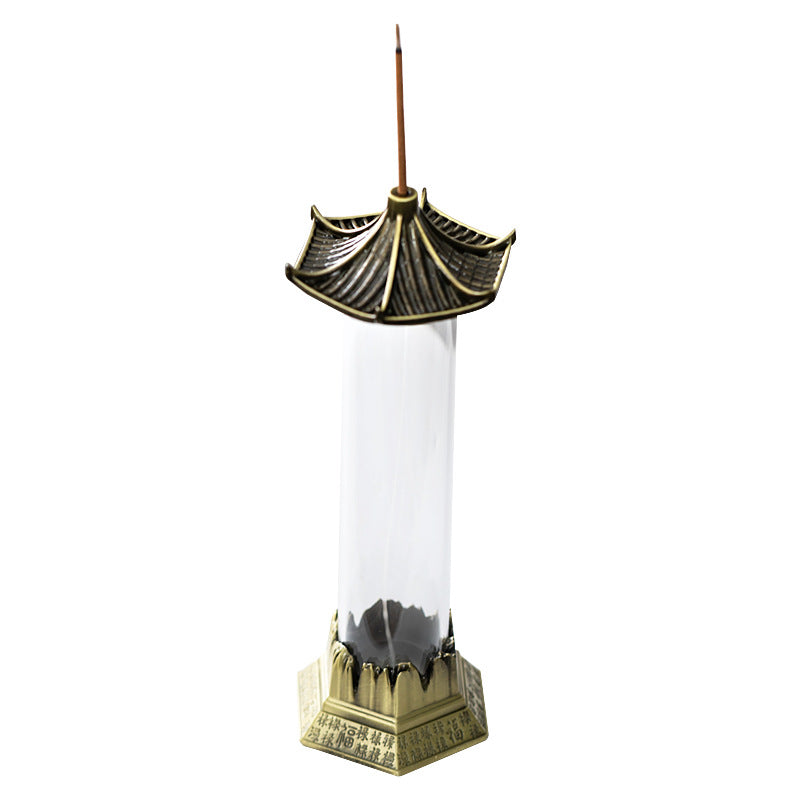 Creative antique gazebo backflow incense burner ornamental ornament antique household backflow smoke aromatherapy burner Chinese aromatherapy burner