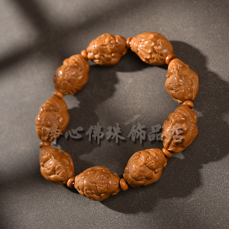 EverestArtstudios 橄榄核雕吉祥纹饰手串系列