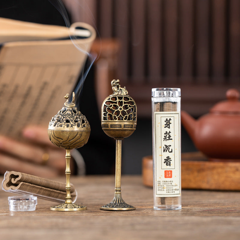 Golden magpie palace lamp Fulu plate incense burner household indoor small auspicious cloud incense burner alloy creative ornament