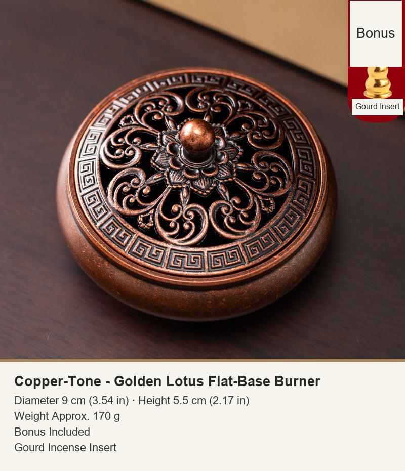 Copper-Tone - Golden Lotus Flat-Base Burner
