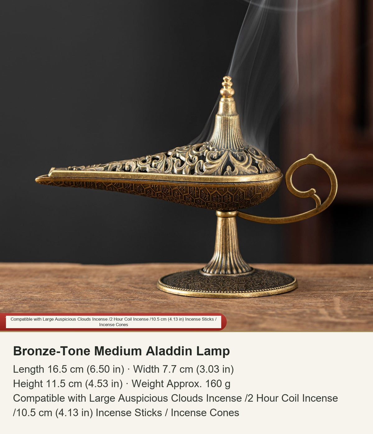 Bronze-Tone Medium Aladdin Lamp