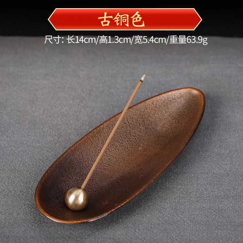 仿古祥云线香插创意香道檀香盘香炉佛堂茶道莲花沉香香炉配件