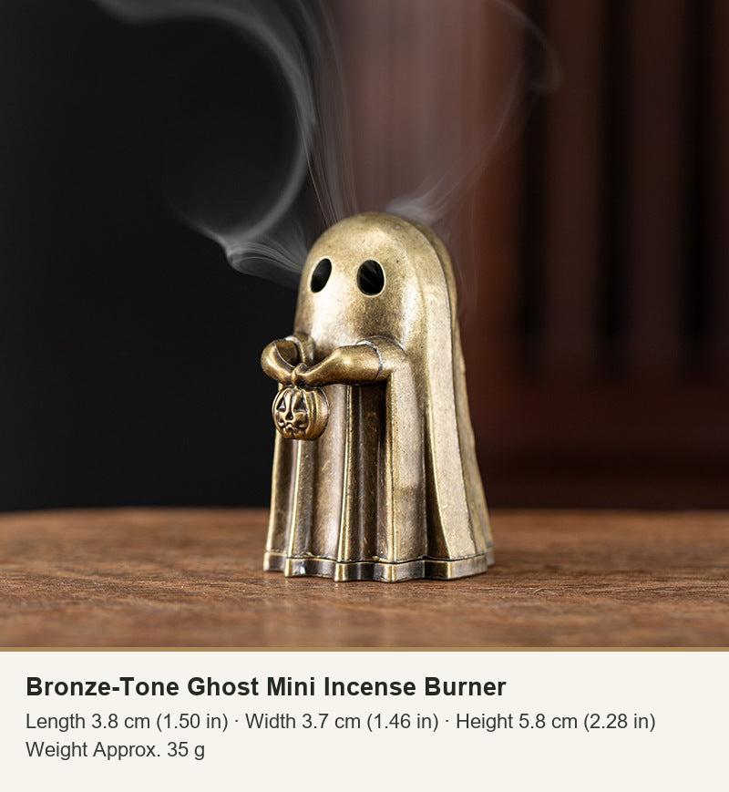 Bronze-Tone Ghost Mini Incense Burner