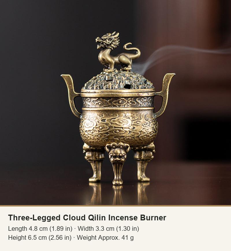 Three-Legged Cloud Qilin Incense Burner