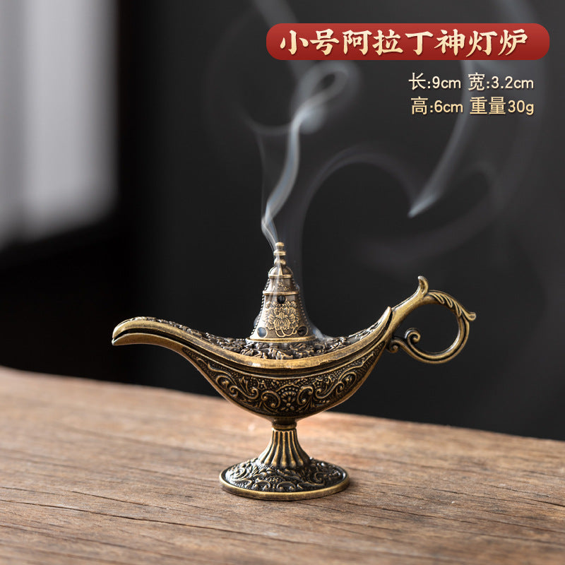 New Phoenix Kirin Three-legged Furnace Tianyuan Ding Furnace Xiaoxiangyun Sticky Powder Sandalwood Aromatherapy Furnace Alloy Incense Furnace Ornament