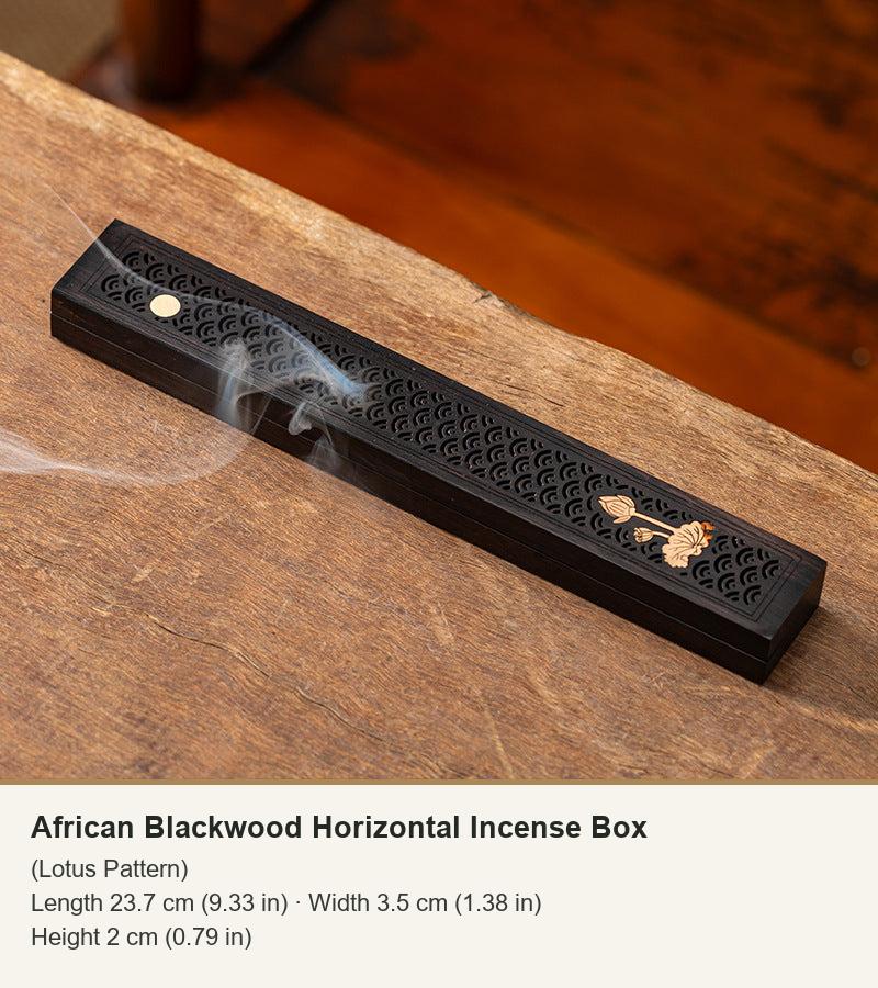 African Blackwood Horizontal Incense Box