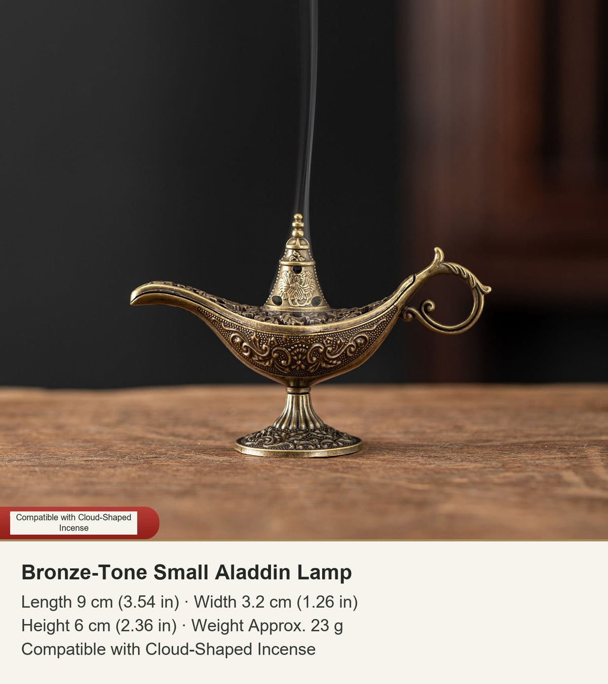 Bronze-Tone Small Aladdin Lamp