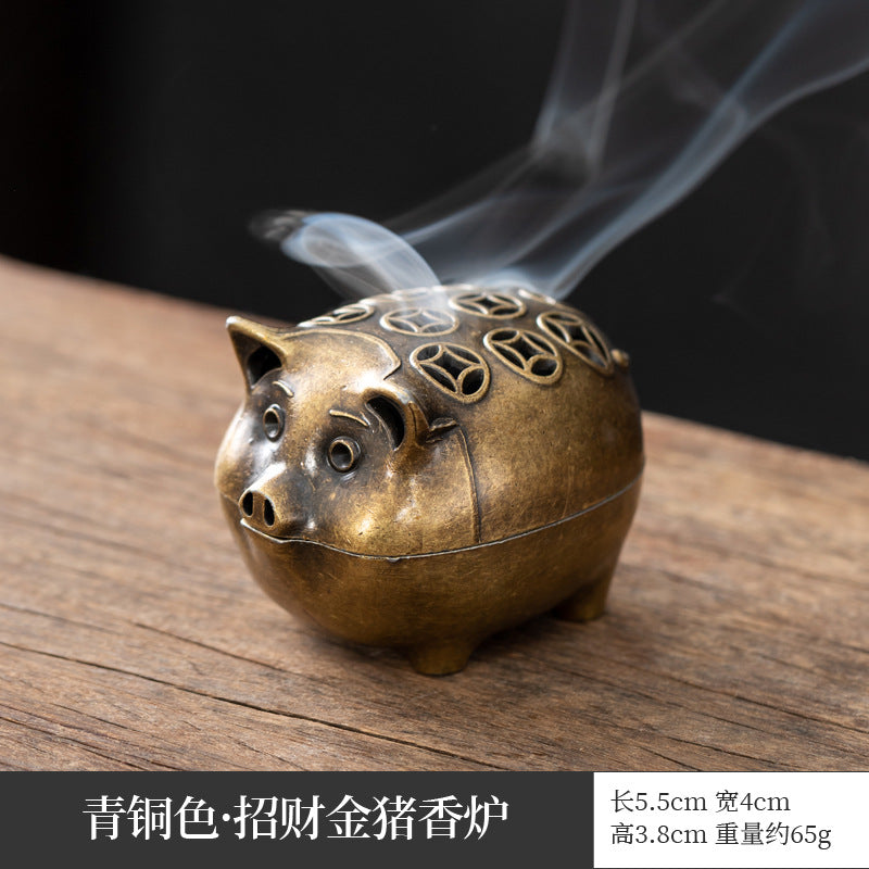 Xiangyun incense burner, hollow lotus burner, mini lotus seed aromatherapy burner, three-legged copper burner, porous Baolian lamp Boshan burner