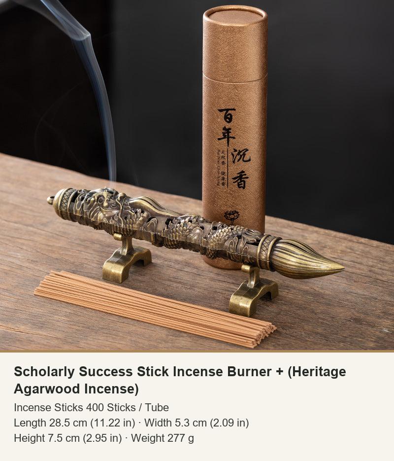 Scholarly Success Stick Incense Burner + (Heritage Agarwood Incense)