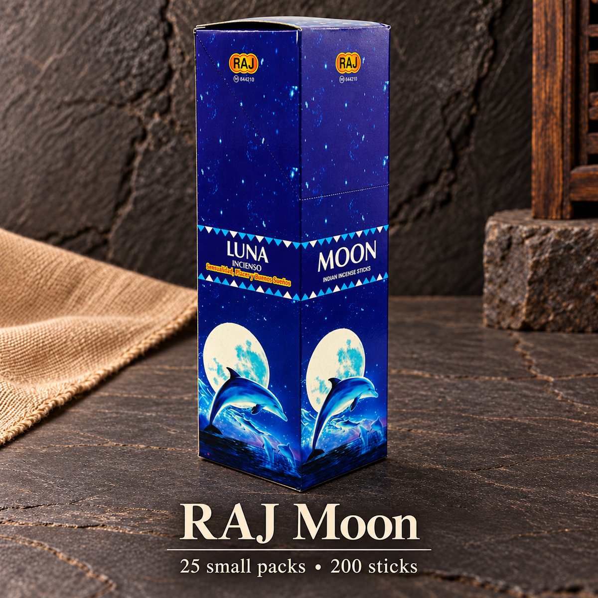 RAJ Moon carton