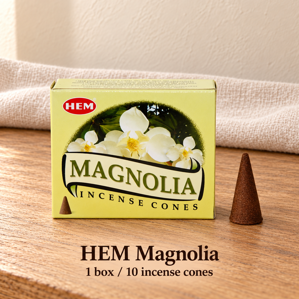 PTSX-TB642341234239-04 | HEM Magnolia | 1 box / 10 incense cones