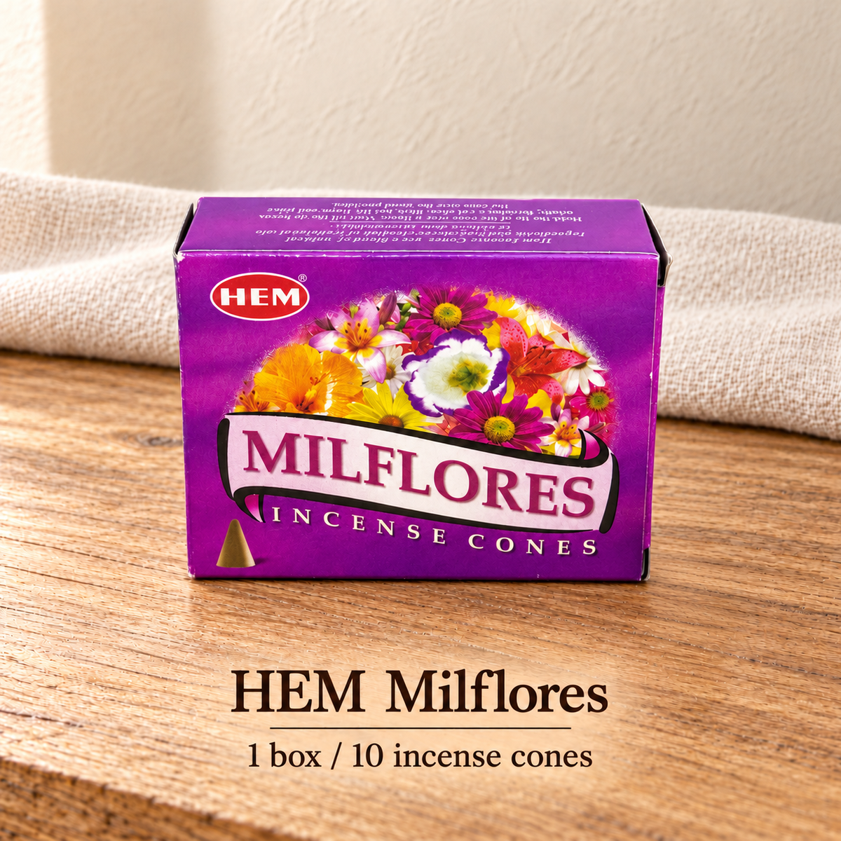 PTSX-TB642341234239-05 | HEM Milflores | 1 box / 10 incense cones