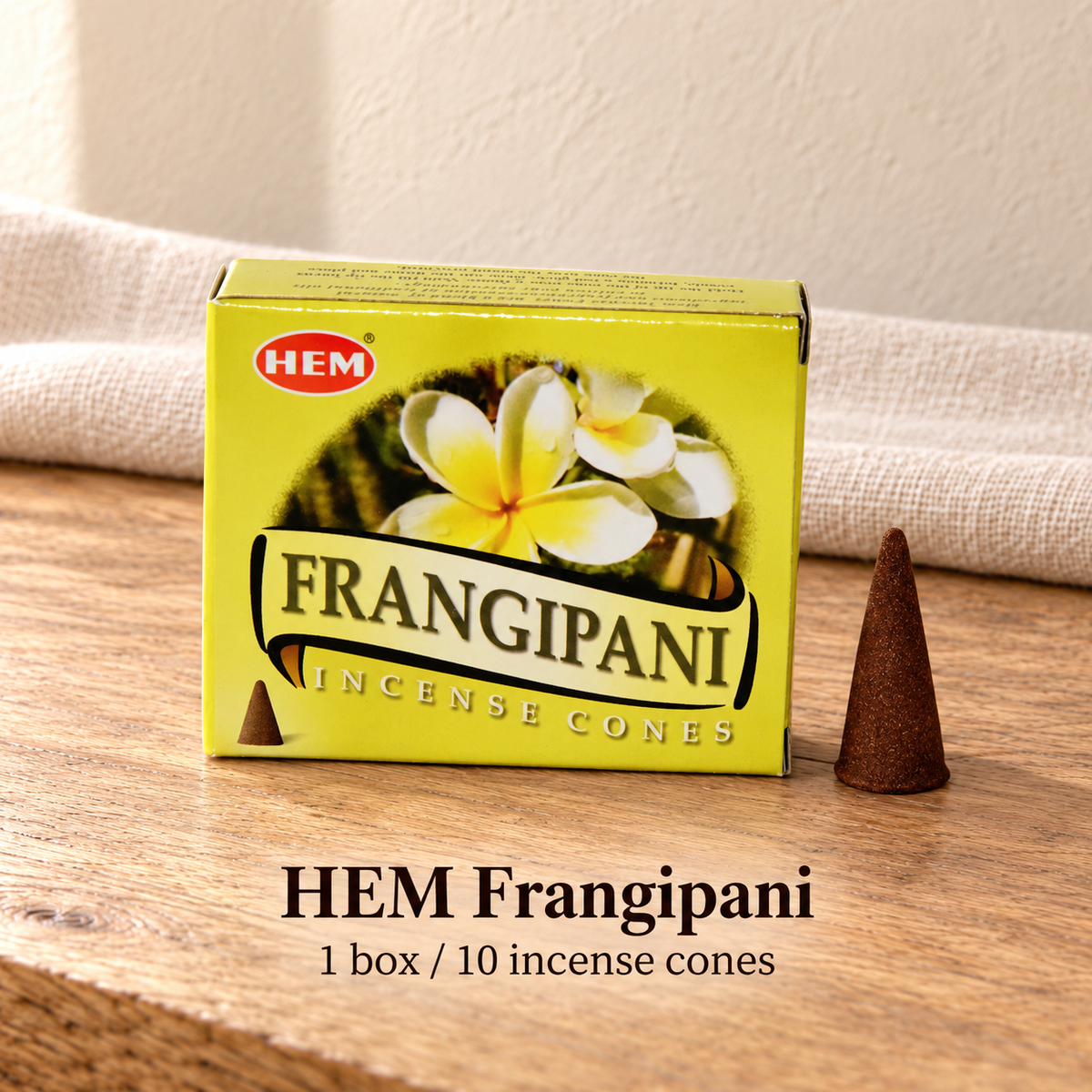 PTSX-TB642341234239-09 | HEM Frangipani | 1 box / 10 incense cones