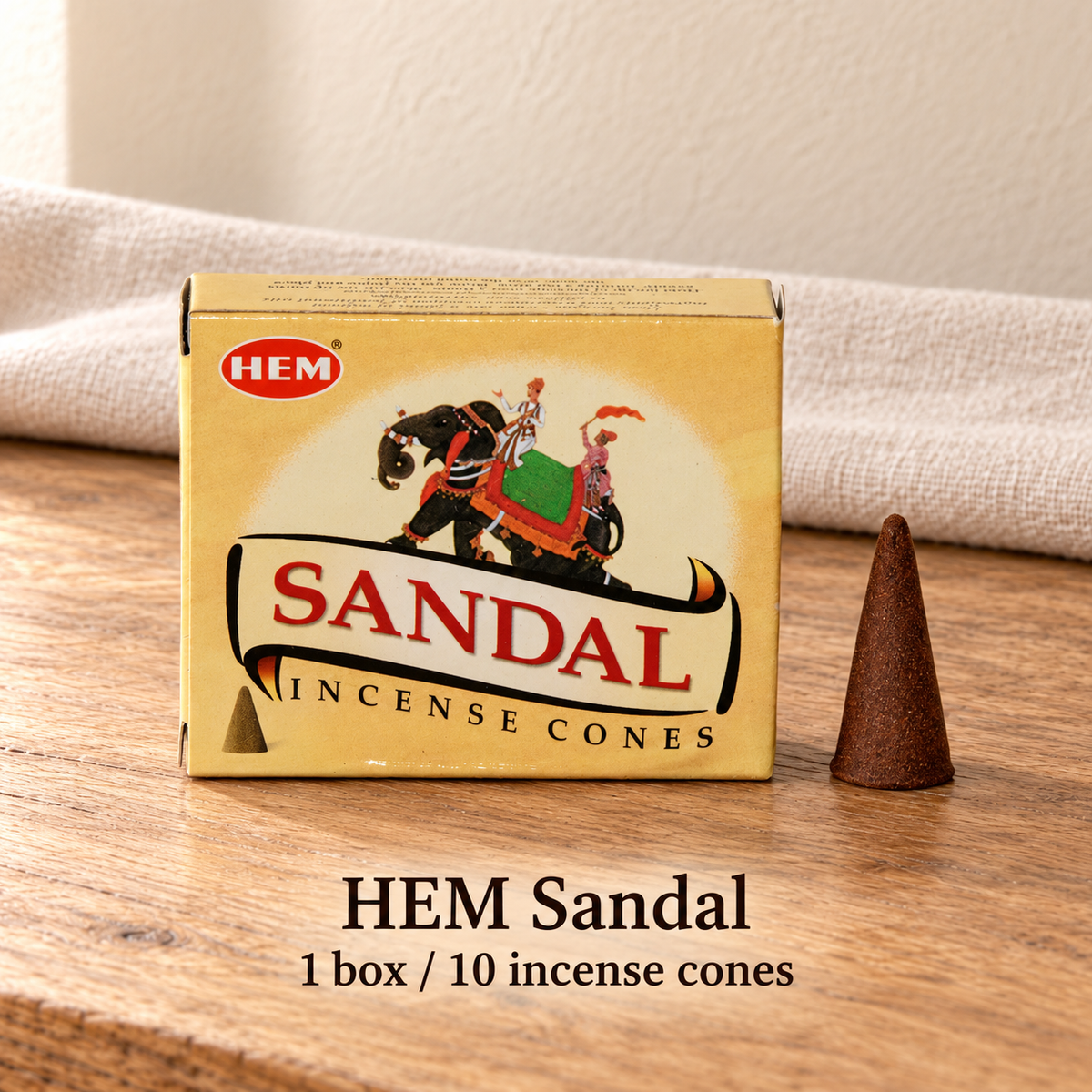 PTSX-TB642341234239-30 | HEM Sandal | 1 box / 10 incense cones