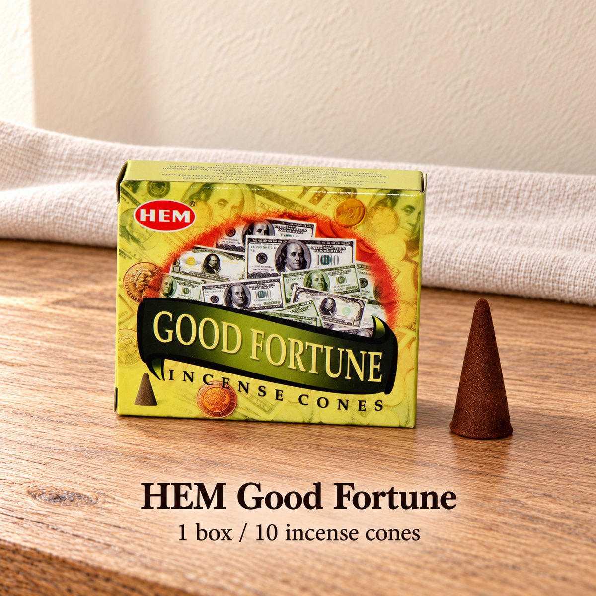 PTSX-TB642341234239-32 | HEM Good Fortune | 1 box / 10 incense cones
