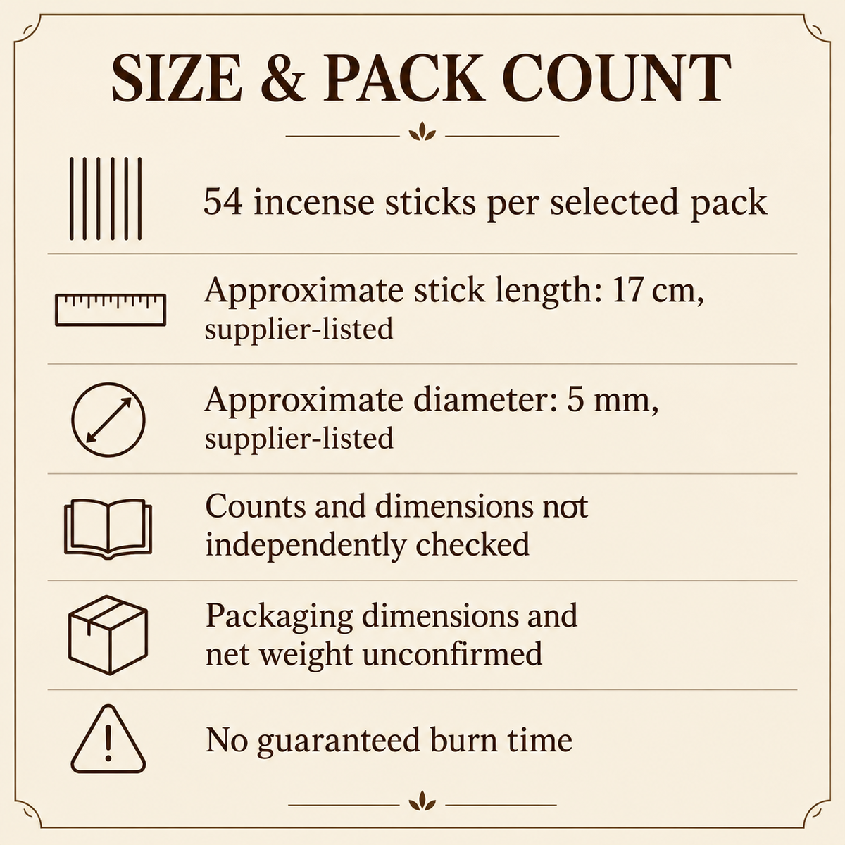 Himalayan Dolpo Khanyam Incense — 54-Stick Pack — size