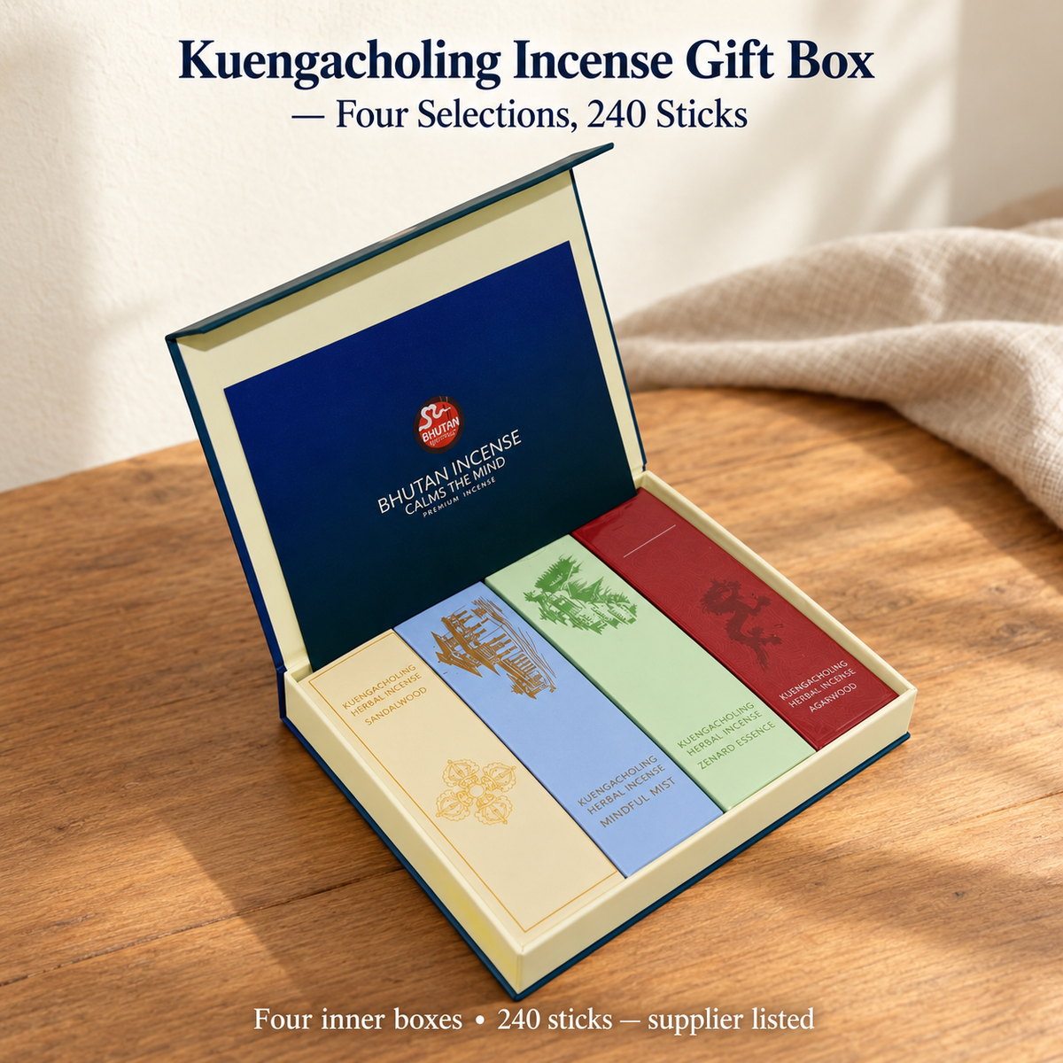 Kuengacholing Incense Gift Box — Four Selections,240 Sticks — product-04
