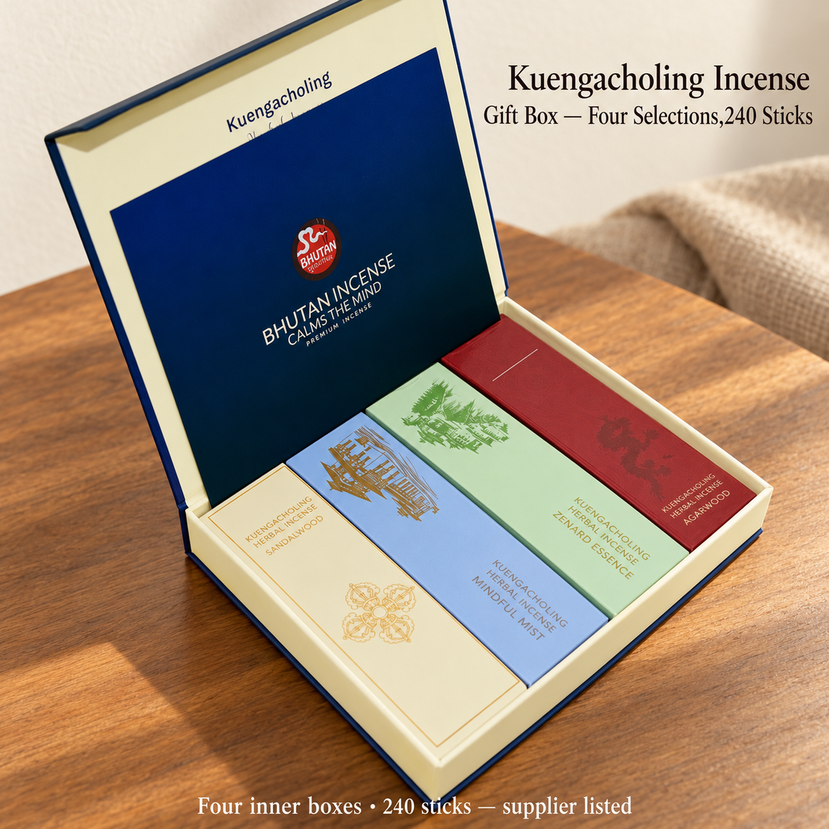 Kuengacholing Incense Gift Box — Four Selections,240 Sticks — product-05