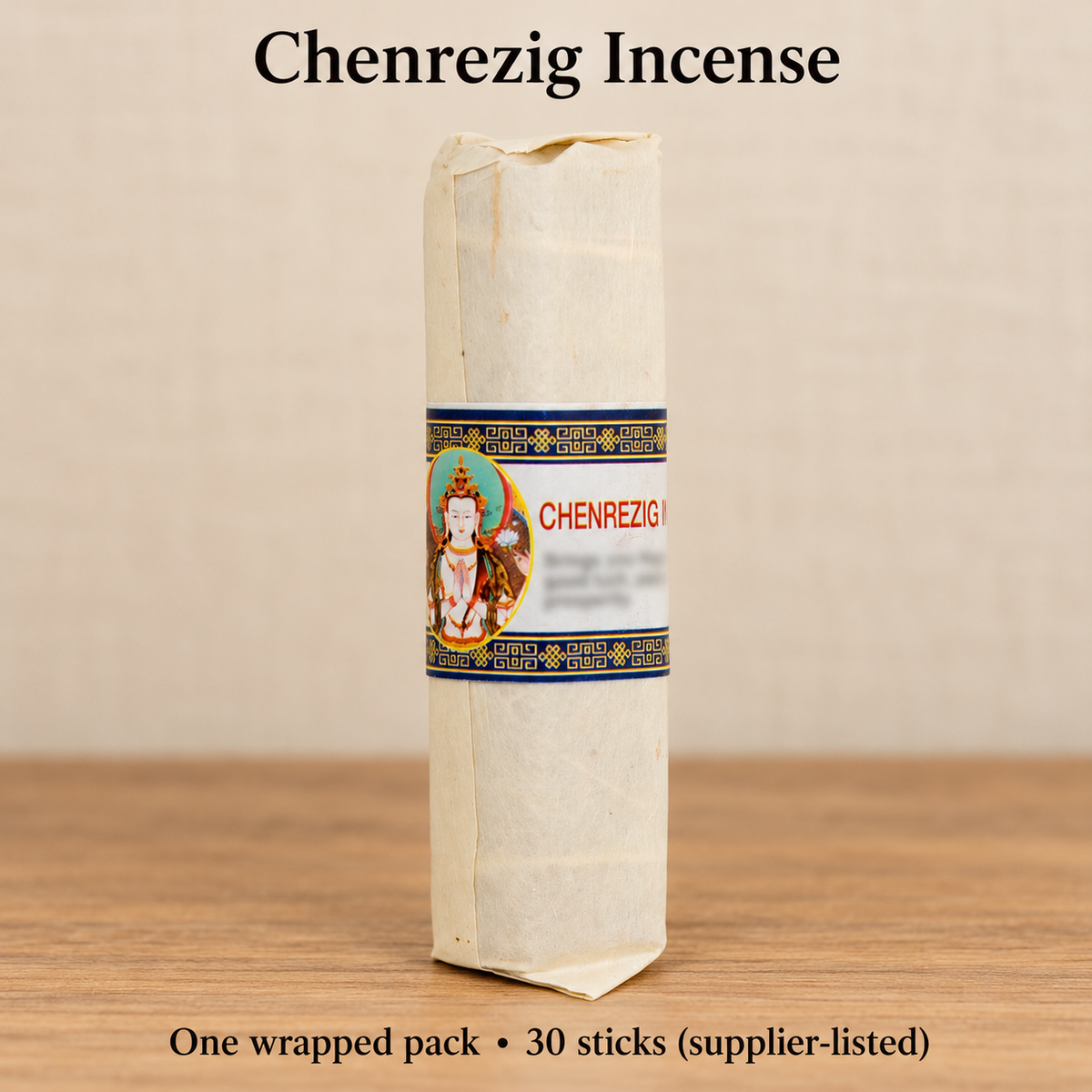 Chenrezig / One Pack / 30 Sticks original coloured paperwrapped packaging