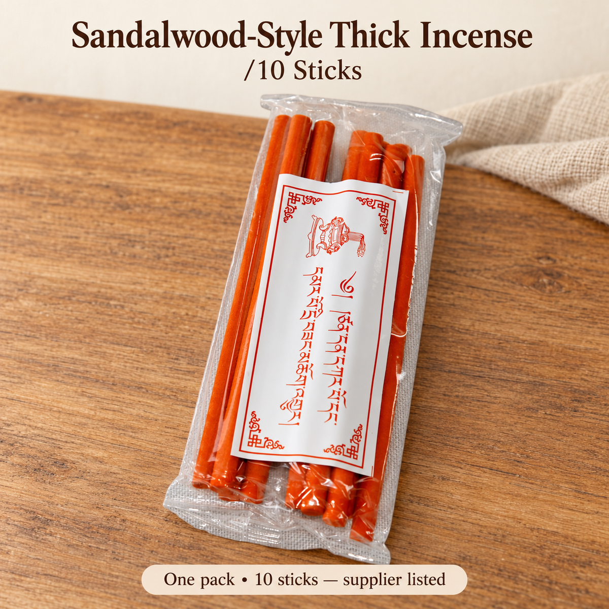 Sandalwood-Style Thick Incense Sticks — 10-Pack — product-04