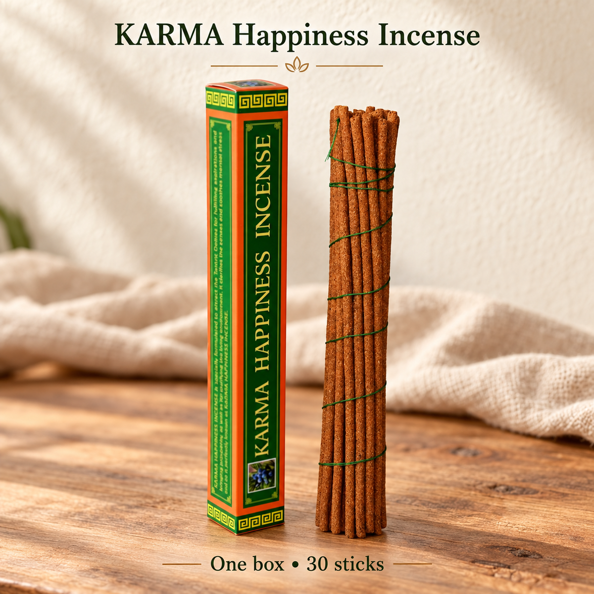 KARMA Happiness Incense — 30 Sticks, 21 cm — variant-01