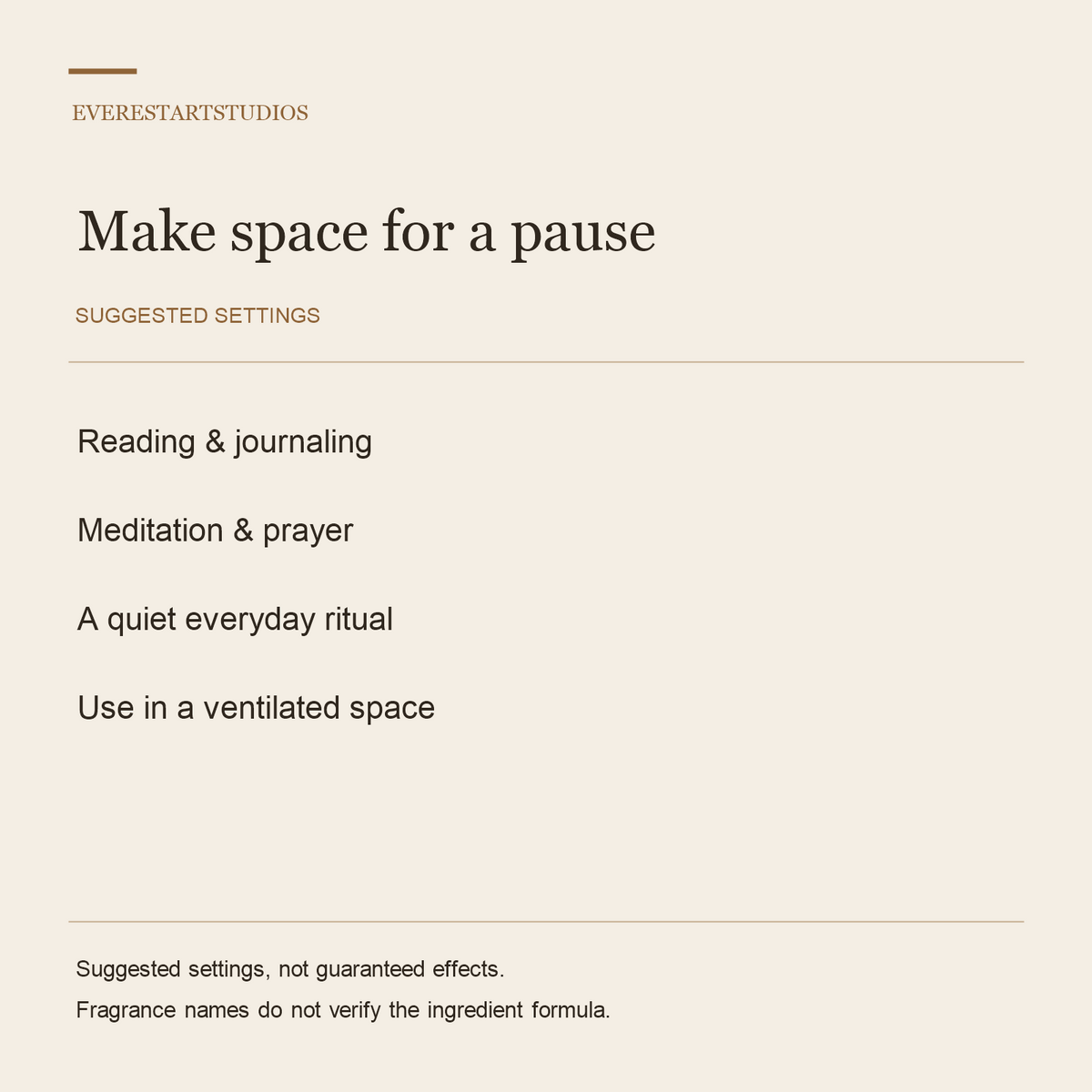 Satya dual fragrance incense — suggested-uses