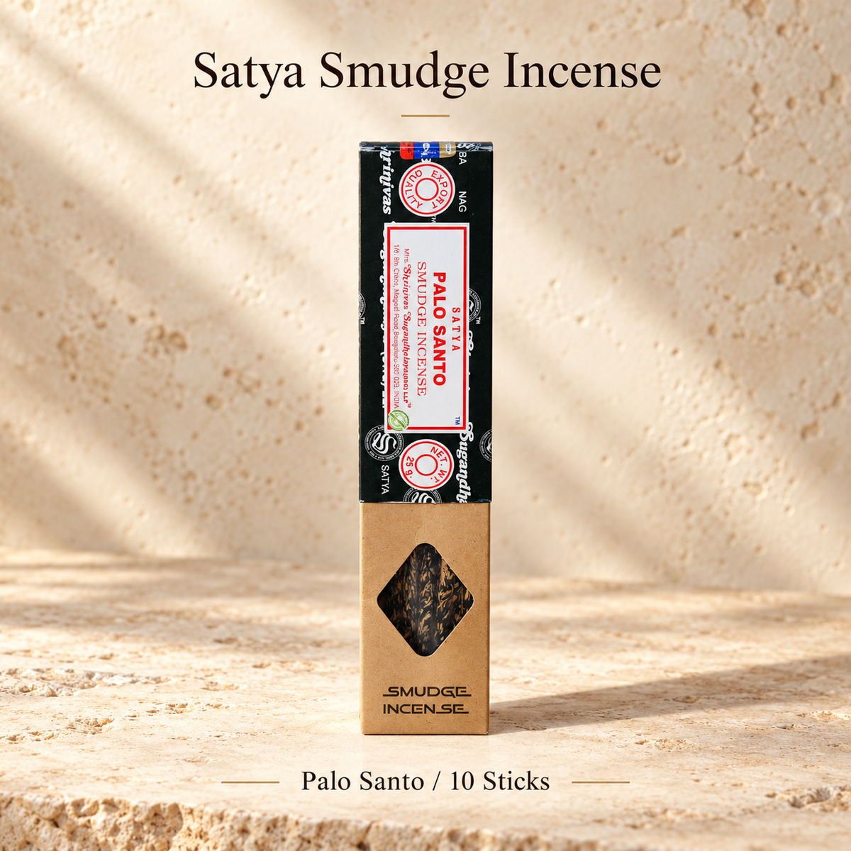 Satya Smudge Incense — Six Fragrances — Palo Santo / 10 Sticks