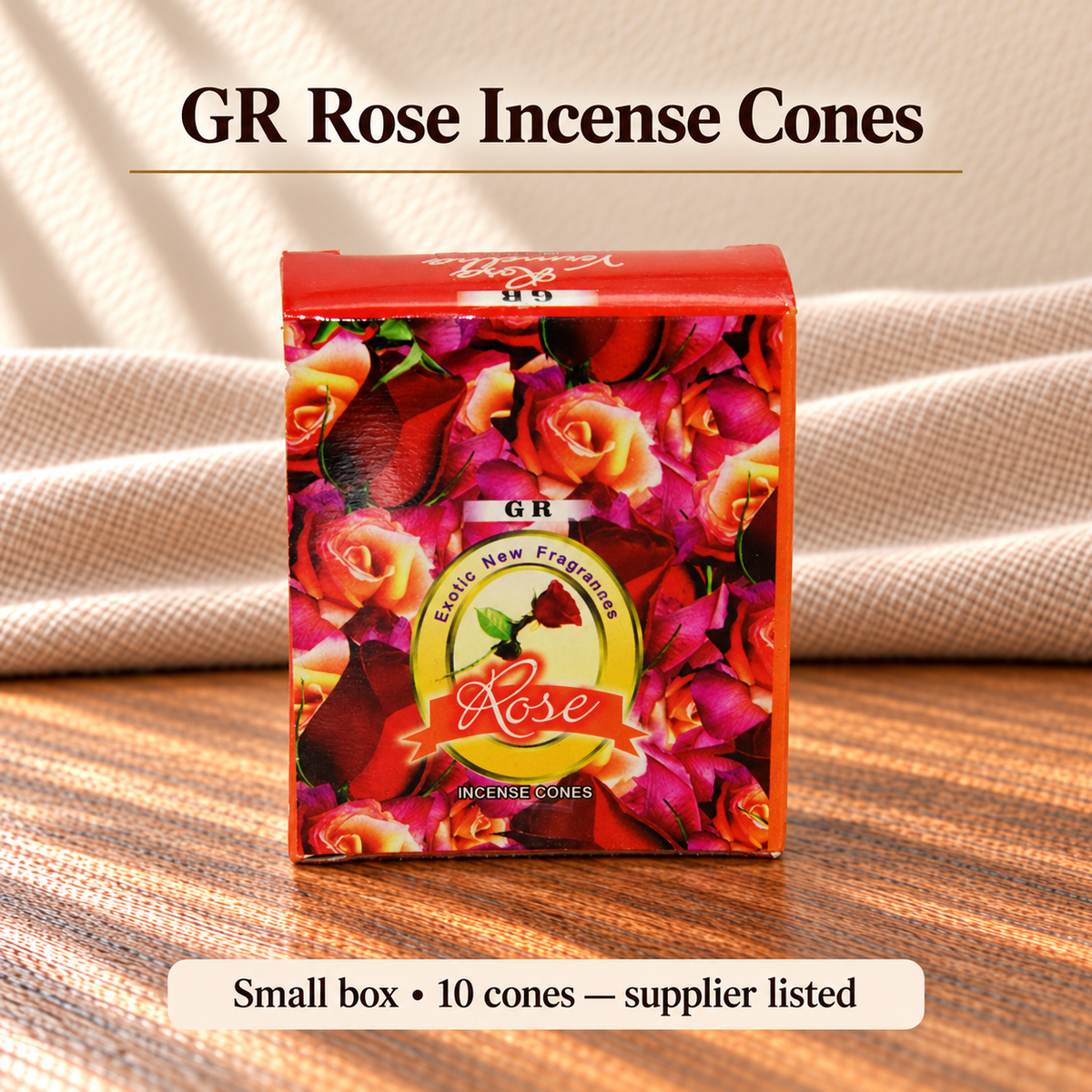 GR Rose — Small box • 10 cones — supplier listed