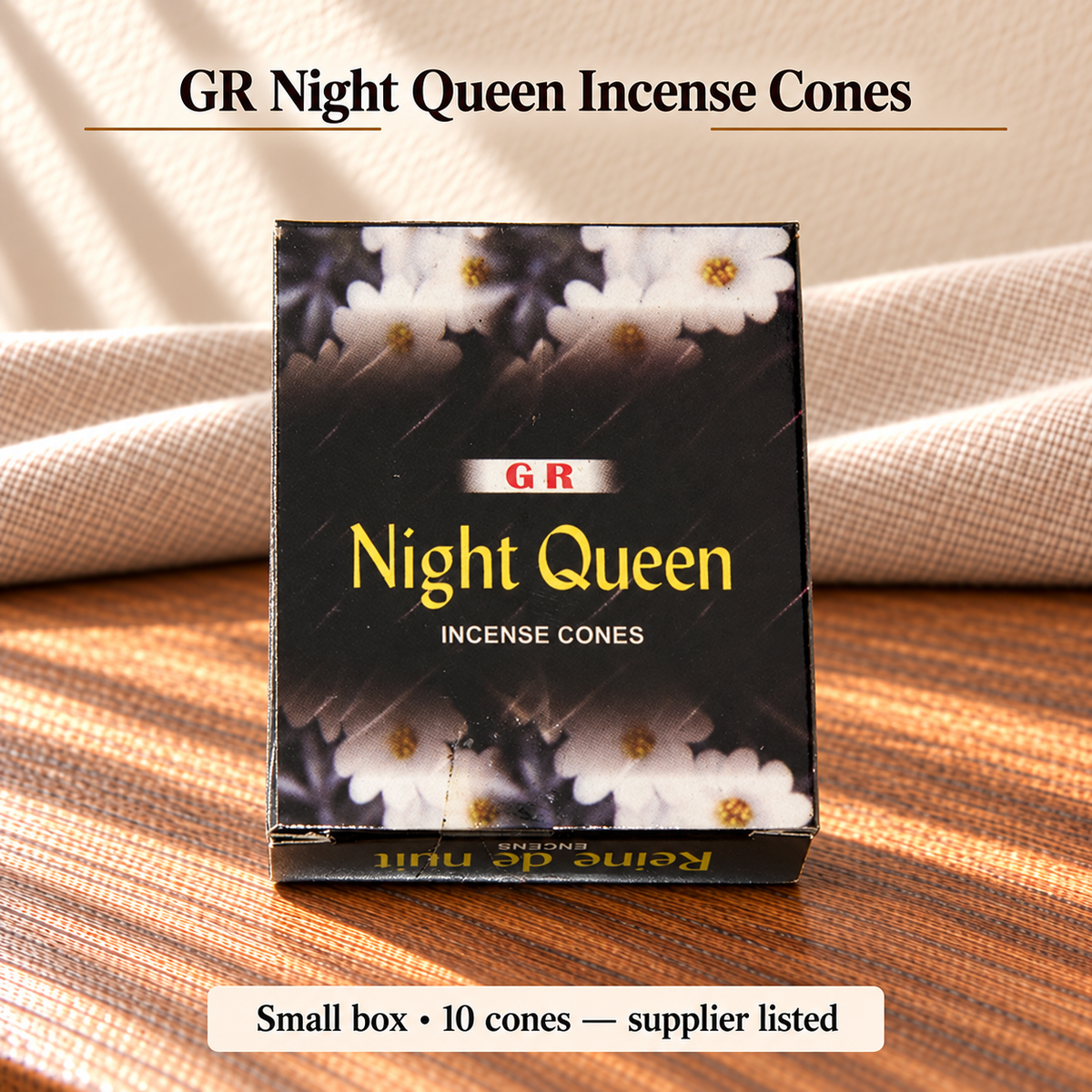 GR Night Queen — Small box • 10 cones — supplier listed