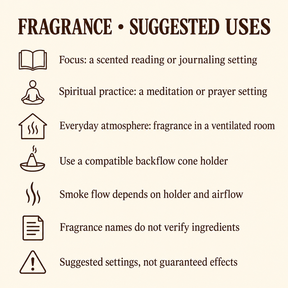 Backflow Incense Cones — Seven Fragrances, 45 per Container | uses