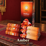 Flute Amber — carton of 6 small boxes / 120 sticks