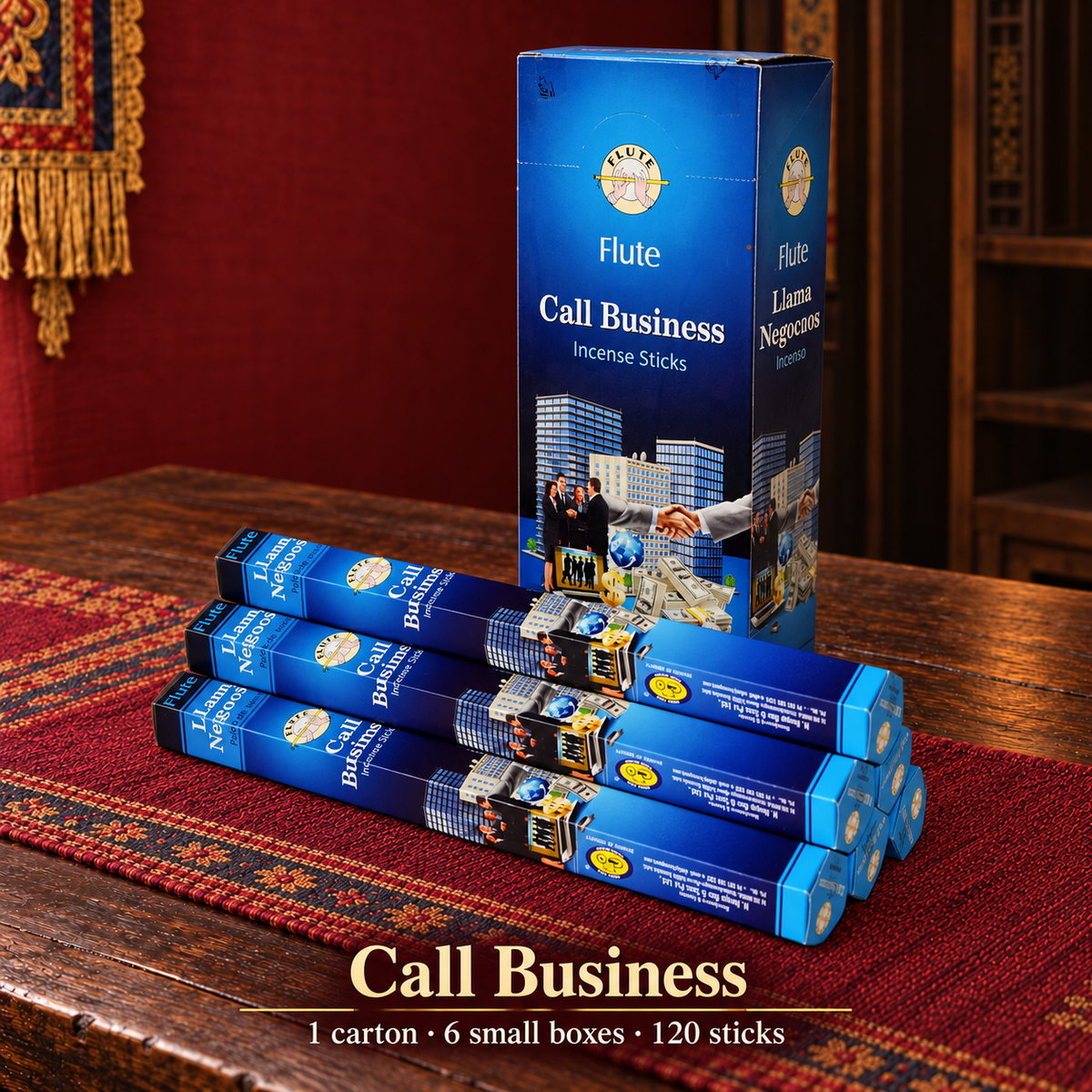 Flute Call Business — carton of 6 small boxes / 120 sticks