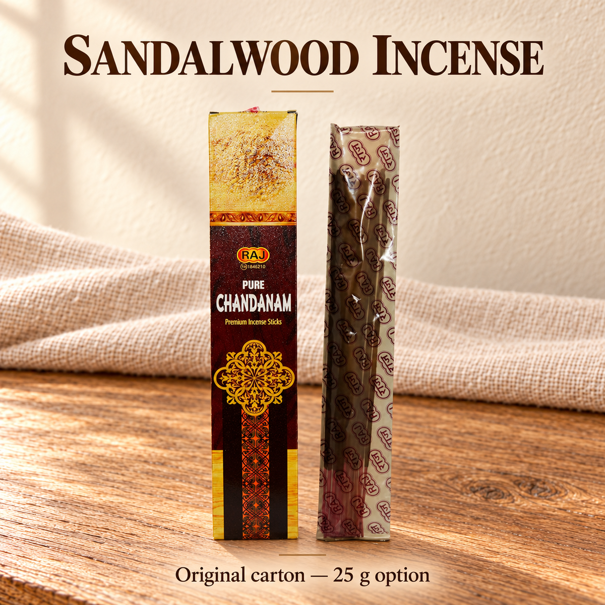 SANDALWOOD INCENSE — carton