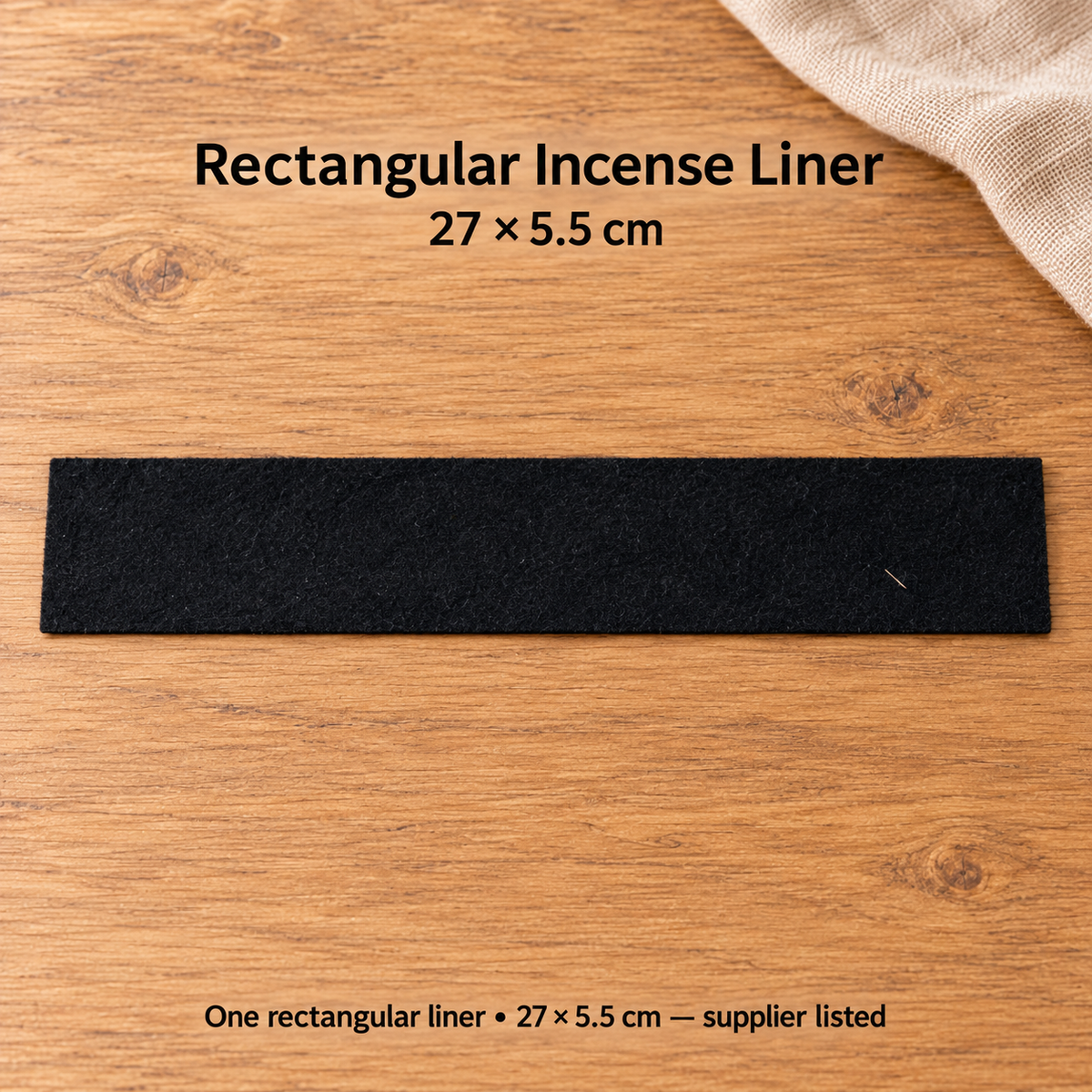 Rectangular Incense Liner Pad — 27 ×5.5 cm — product-02