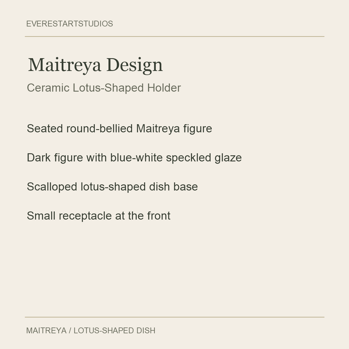 Maitreya Ceramic Lotus Incense Holder — Maitreya Design