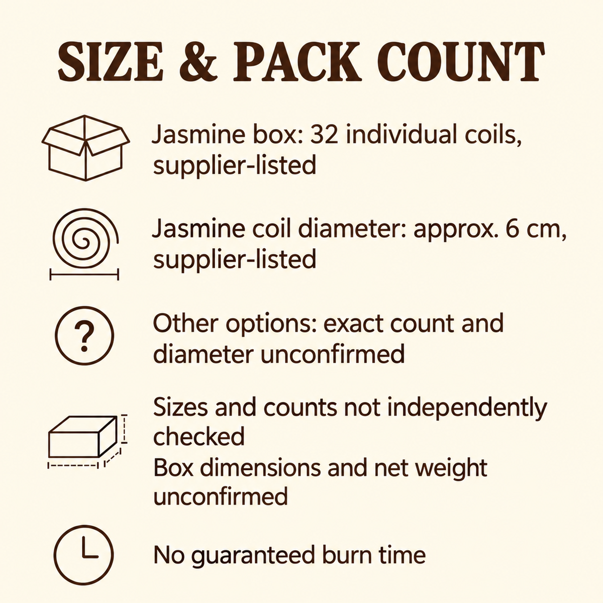Octagonal-Box Coil Incense — Mugwort, Lavender, Jasmine & Osmanthus — size